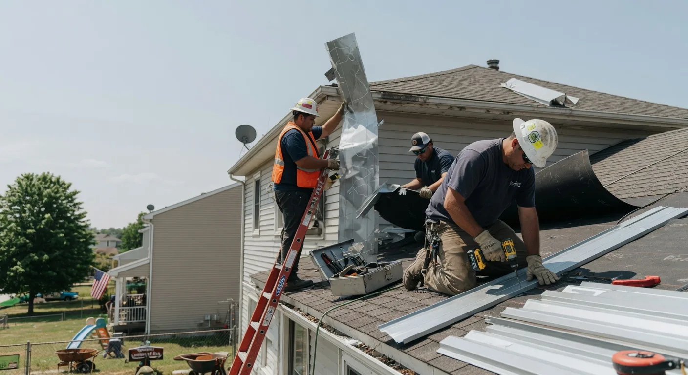 Storm Damage Metal Roof Repair in Woodlyn, PA